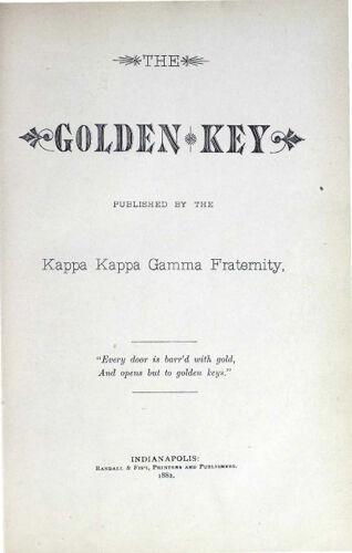 The Golden Key, Vol. 1, No. 2 Title Page (image)